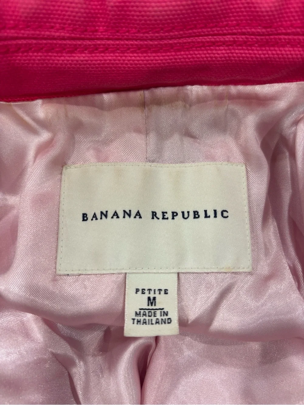Banana Republic Hot Pink Trench Coat